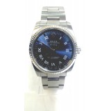 Rolex Air-king 114234 White Gold Fluted, Blue Dial 34mm Automatic Watch